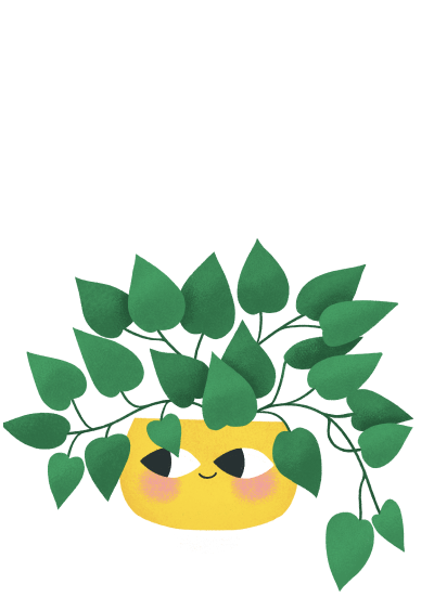 Plant Pals Pothos Lanky Character Illustration